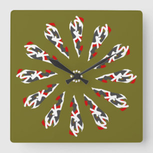 Relógio Quadrado Wall Clock, um elegante design clássico multicolor