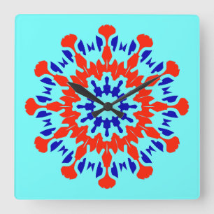 Relógio Quadrado Wall Clock, um elegante design clássico multicolor