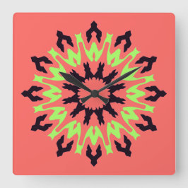 Relógio Quadrado Wall Clock, um elegante design clássico multicolor