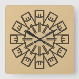 Relógio Quadrado Wall Clock, um elegante design clássico multicolor