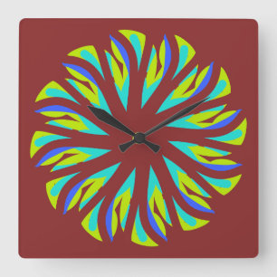 Relógio Quadrado Wall Clock, um elegante design clássico multicolor