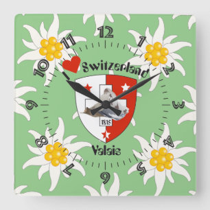 Relógio Quadrado Wallis Valais Schweiz Suisse Uhr