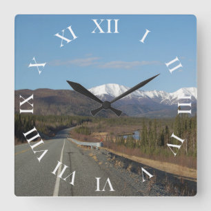 Relógio Quadrado Wanduhr Highway