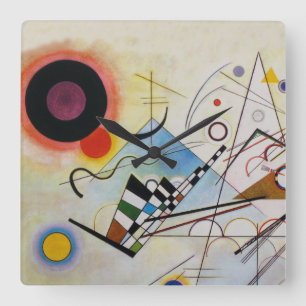 Relógio Quadrado Wassily Kandinsky - Composição 8 - Arte Funcional