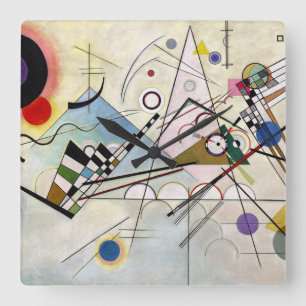 Relógio Quadrado WASSILY KANDINSKY - Composição VIII 1923