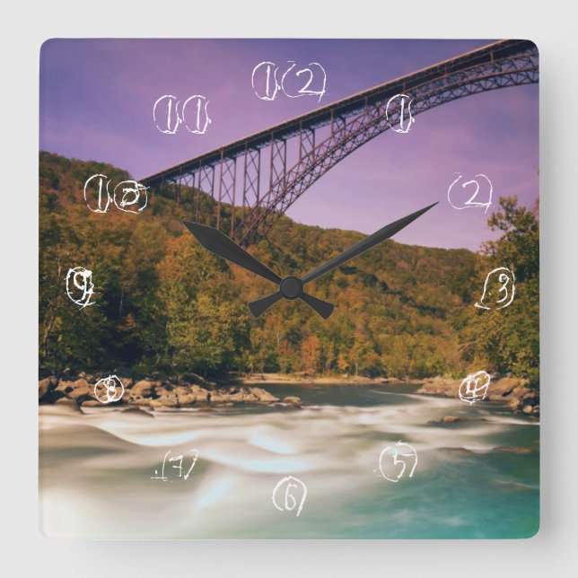 Relógio Quadrado West Virginia, parque estadual Babcock (Frente)