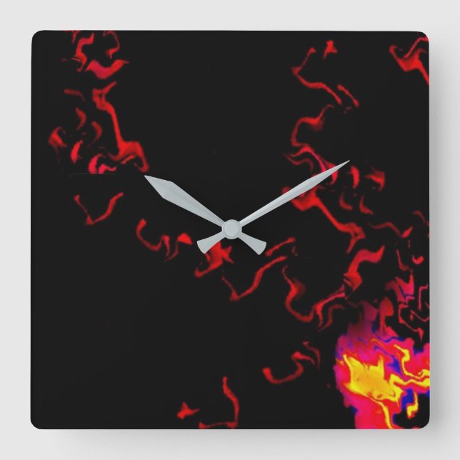 Relógio Quadrado Where There is Smoke Acrylic Wall Clock, Square (Frente)