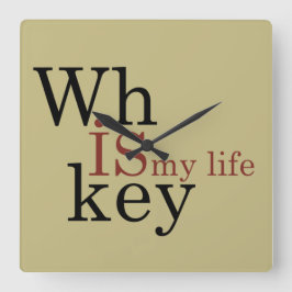 Relógio Quadrado Whiskey cita discursos engraçados sobre álcool beb