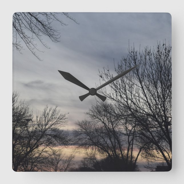 Relógio Quadrado Whispers of Winter (Frente)