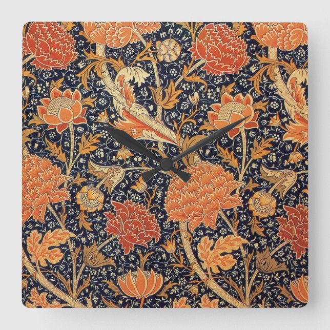 RELÓGIO QUADRADO WILLIAM MORRIS (Frente)