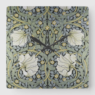 Relógio Quadrado William Morris - Design de Pimpernel Pattern