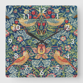 Relógio Quadrado William Morris - Ladrão de Morango