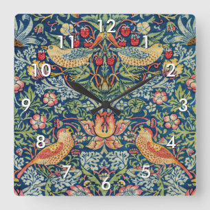 Relógio Quadrado William Morris - Ladrão de Morango