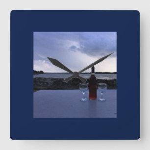 RELÓGIO QUADRADO **WINE AT SUNSET** CLOCK