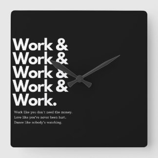 Relógio Quadrado Work Work Stylish Wall Clock , square acrylic.