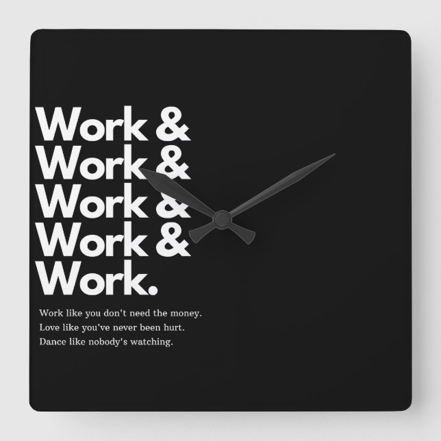 Relógio Quadrado Work Work Stylish Wall Clock , square acrylic. (Frente)