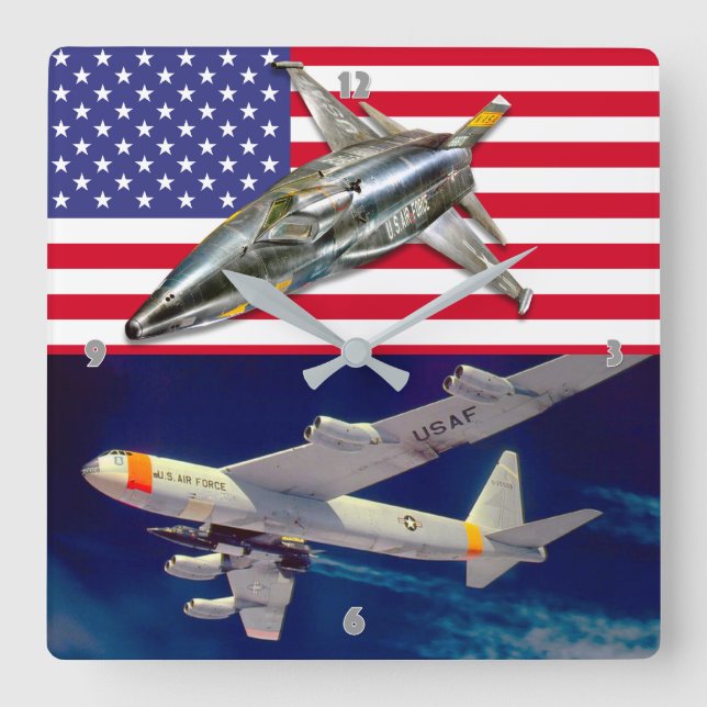 RELÓGIO QUADRADO X-15 "MACH 6" EUA (Frente)