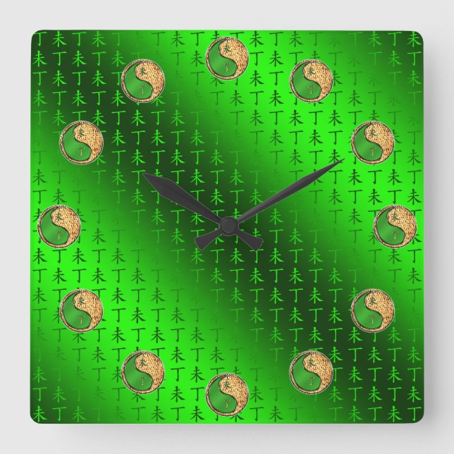 Relógio Quadrado Year of the Fire Goat (Frente)