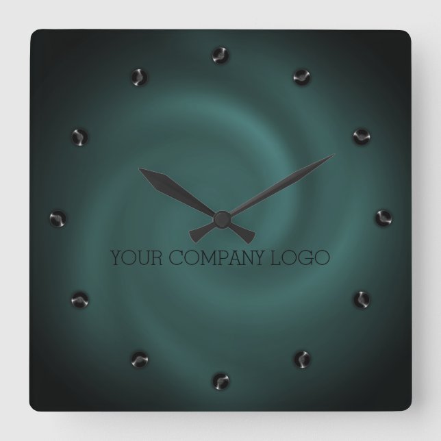 Relógio Quadrado YOUR COMPANY LOGO,personalized,add your text (Frente)