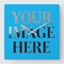 Relógio Quadrado Your Custom Memory - Personalized Photo Placeholde