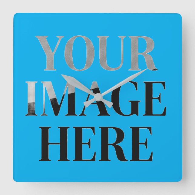 Relógio Quadrado Your Custom Memory - Personalized Photo Placeholde (Frente)