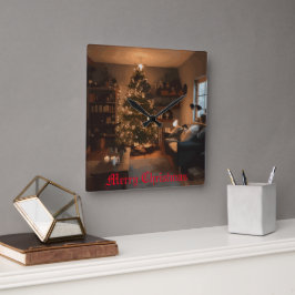 Relógio Quadrado Yuletide Charm