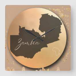 Relógio Quadrado Zâmbia x África
