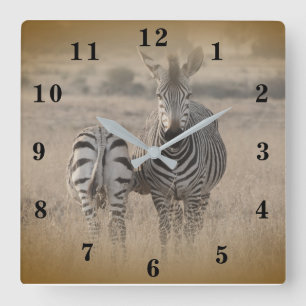 Relógio Quadrado Zebra