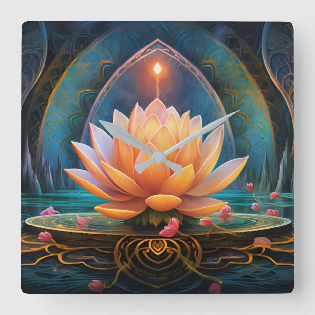 Relógio Quadrado Zen Wall Clock (Frente)