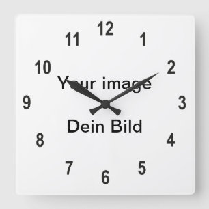 Relógio Quadrado Ziffernblatt für Uhr