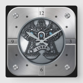 Relógio Quadrado Zodiac ~ Libra ~ Celestial ~ Astrologia Ocidental