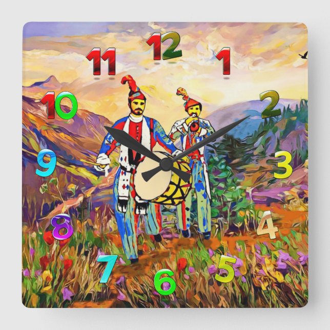 Relógio Quadrado Zourna Dawola Acrylic Wall Clock (Frente)