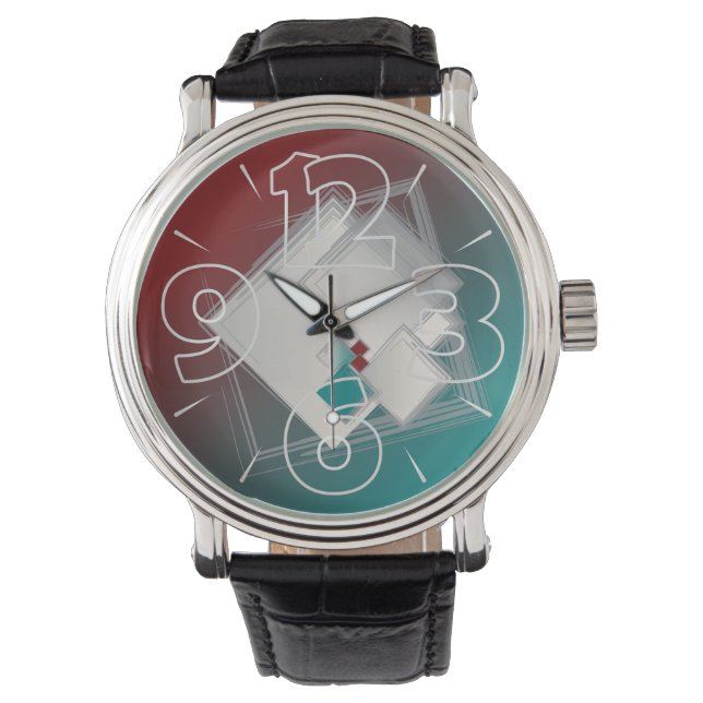 Relógio Quadrados Fibonacci Reproduzíveis (Frente)