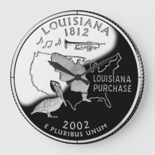 Relógio Quarter do Estado de Faux Louisiana
