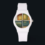 Relógio Quatro Pintura Paneled de Jennifer Goldberger<br><div class="desc">Dê o dom de quatro pinturas em uma com esta peça de Jennifer Goldberger. Essa pintura em pano expele obrigados calorosos às cores usadas e à simples variedade de mudanças sutis. Um excelente para pendurar na parede!</div>