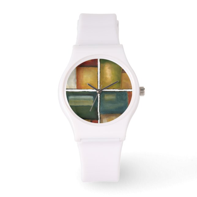 Relógio Quatro Pintura Paneled de Jennifer Goldberger (Frente)