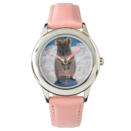 Relógio Quokka na Praia da Austrália, Meninas Rosa Bonitas