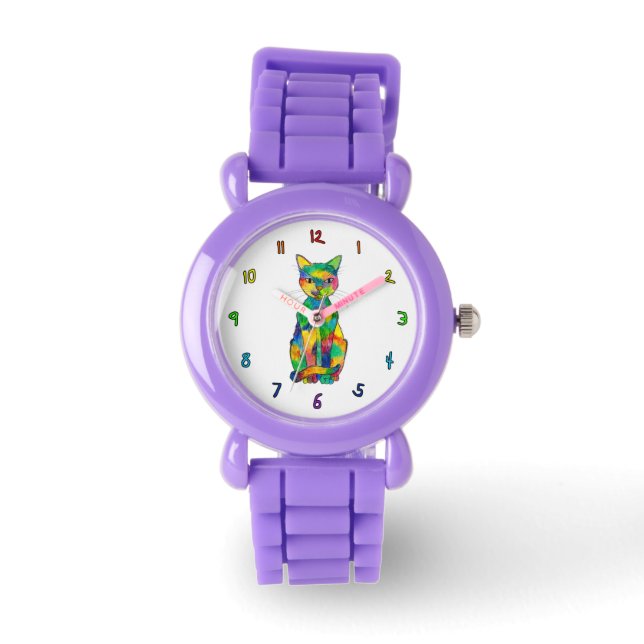 Relógio Rainbow Cat Watch (Criança) (Frente)