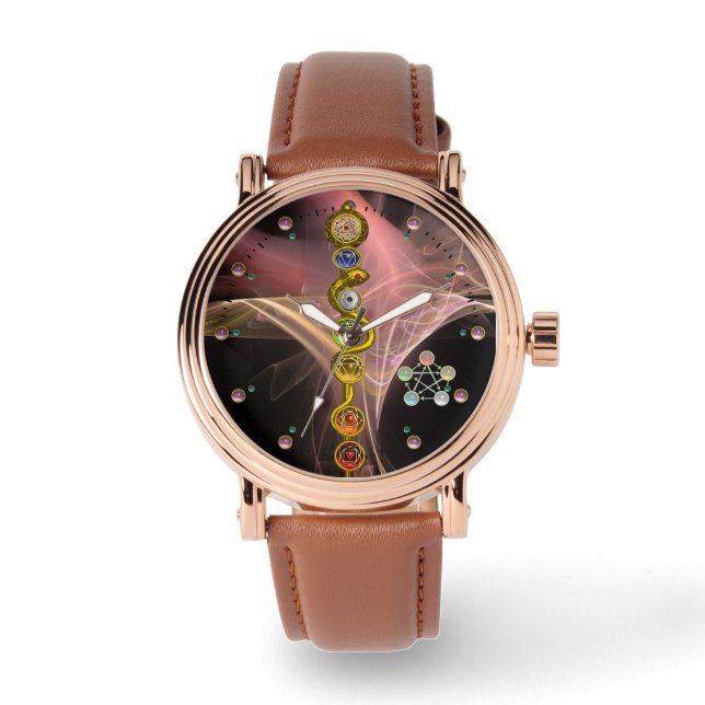 RELÓGIO RAIO DE ASCLEPIUS 7 CHAKRAS,YOGA, ENERGIA ESPIRITU (Frente)