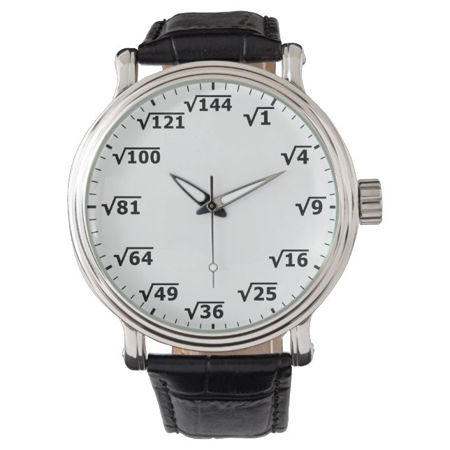 Relógio Raiz Quadrado - Horas Matemáticas (Frente)