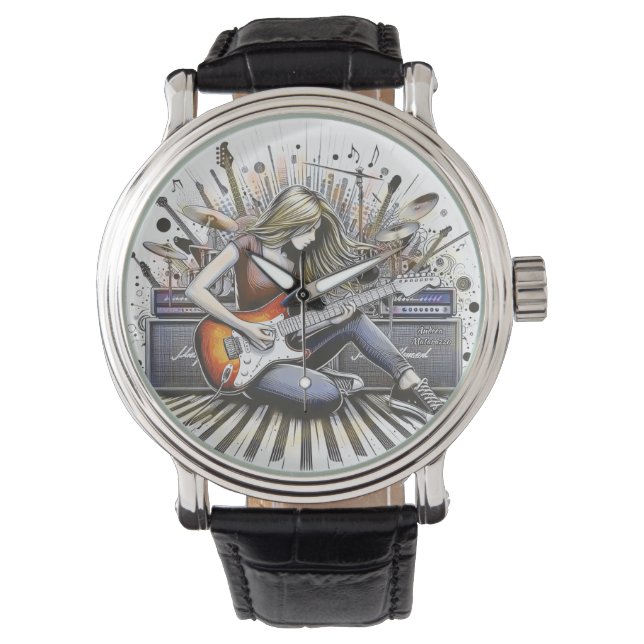 Relógio Rapariga com vibrações musicais (Frente)