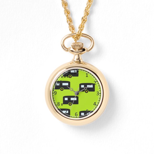 Relógio Reboques de campismo a verde (Frente)