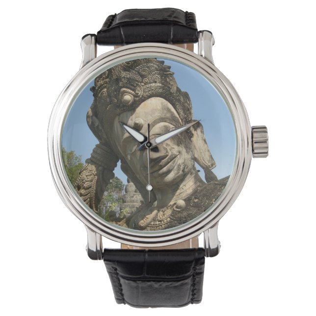 Relógio Reclinando Buda... Nong Khai, Isan, Tailândia (Frente)