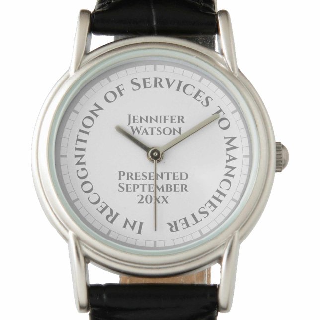 Relógio Reconhecimento dos serviços a uma vigilância comun (Criador carregado)