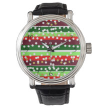 Red and Green Stripes Polka Dots Christmas