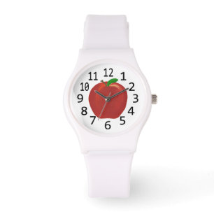 Relógio Red Apple Painting and Numbers Watch