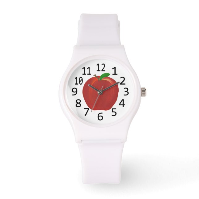 Relógio Red Apple Painting and Numbers Watch (Frente)