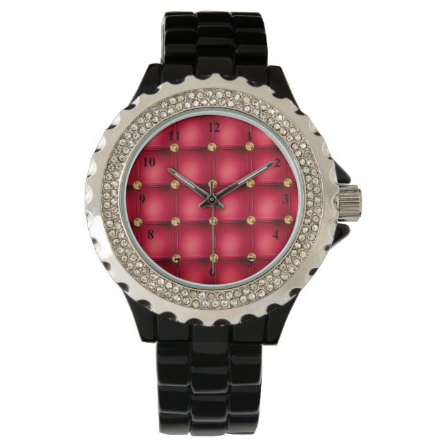 Relógio Red Dourado Diamond Tufed Watch (Frente)