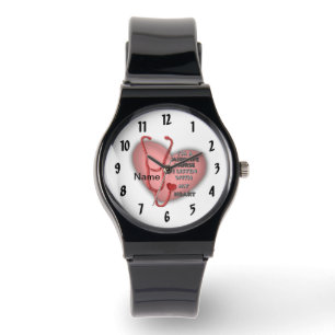 Relógio Red Heart Midwit Nurse Watch