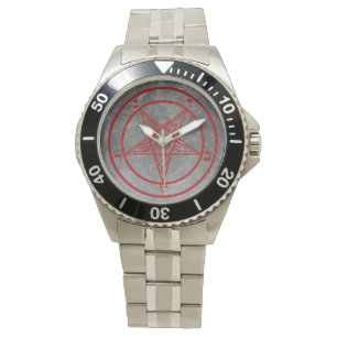 Relógio Red Metal Baphomet Watch